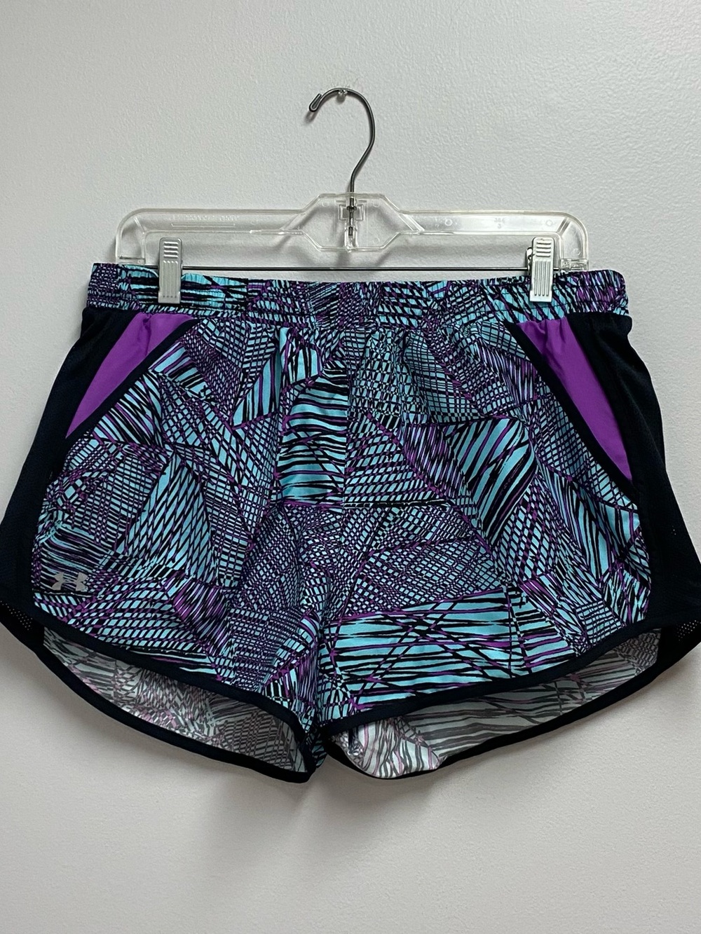BCG Women's Purple & Teal Printed Athletic Shorts size large